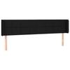 3123252 vidaXL LED Headboard Black 183x16x78-88 Cm Fabric