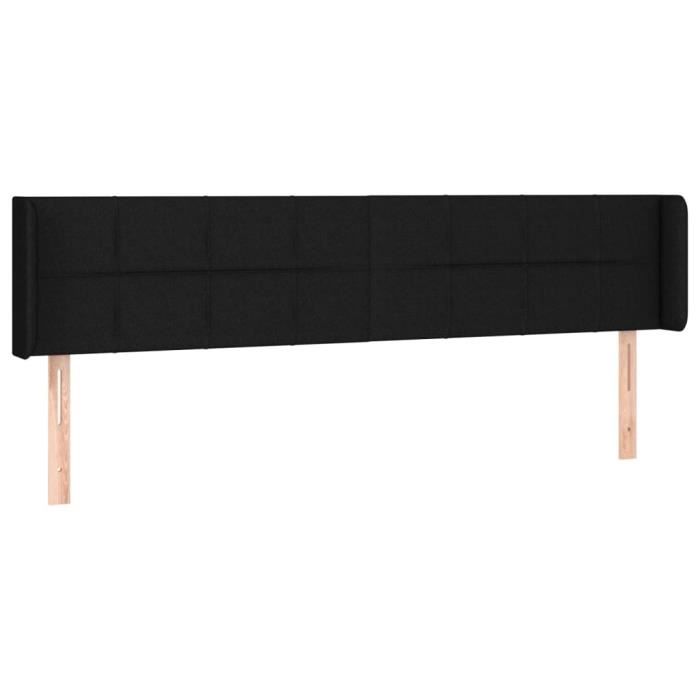 3123252 vidaXL LED Headboard Black 183x16x78-88 Cm Fabric