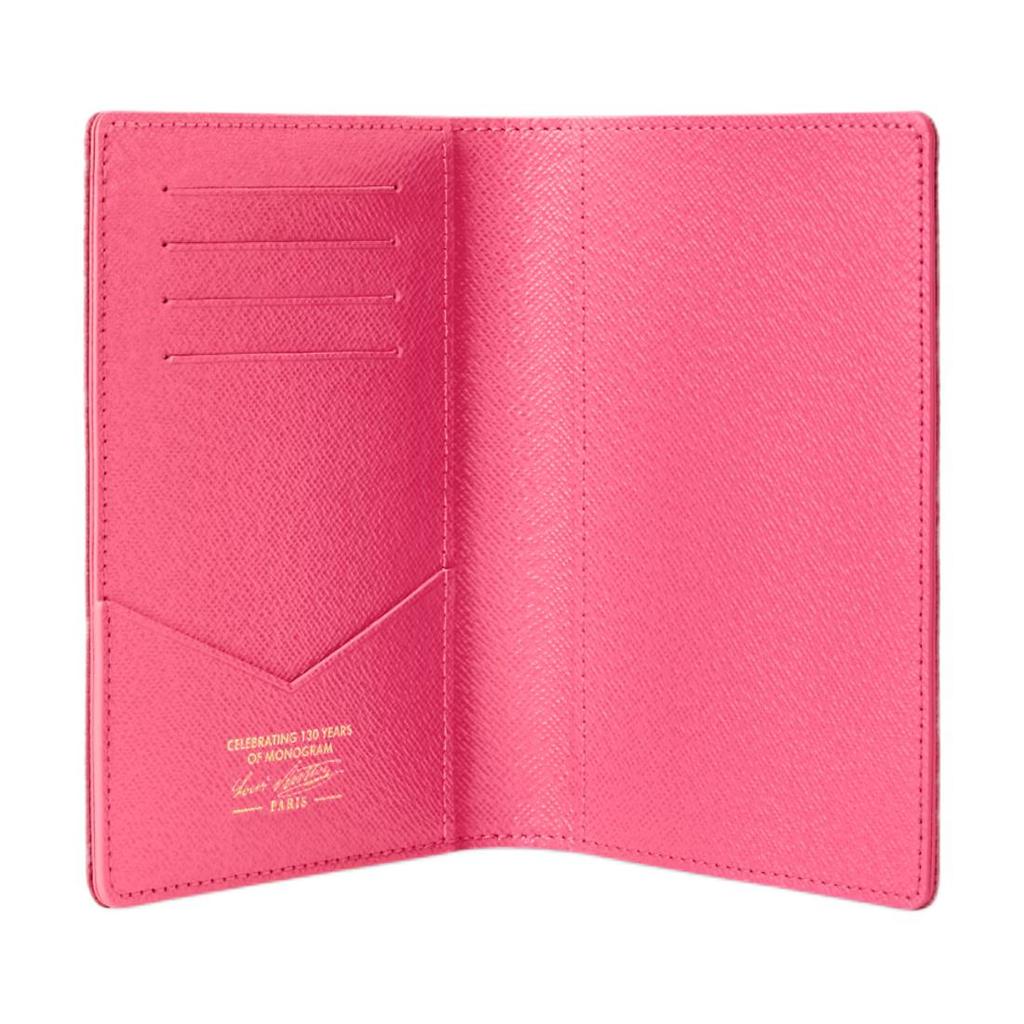 Louis Vuitton Passhülle Monogramm Origine Rose Band Leinwand Geldbörsen Damen Rosa M27615