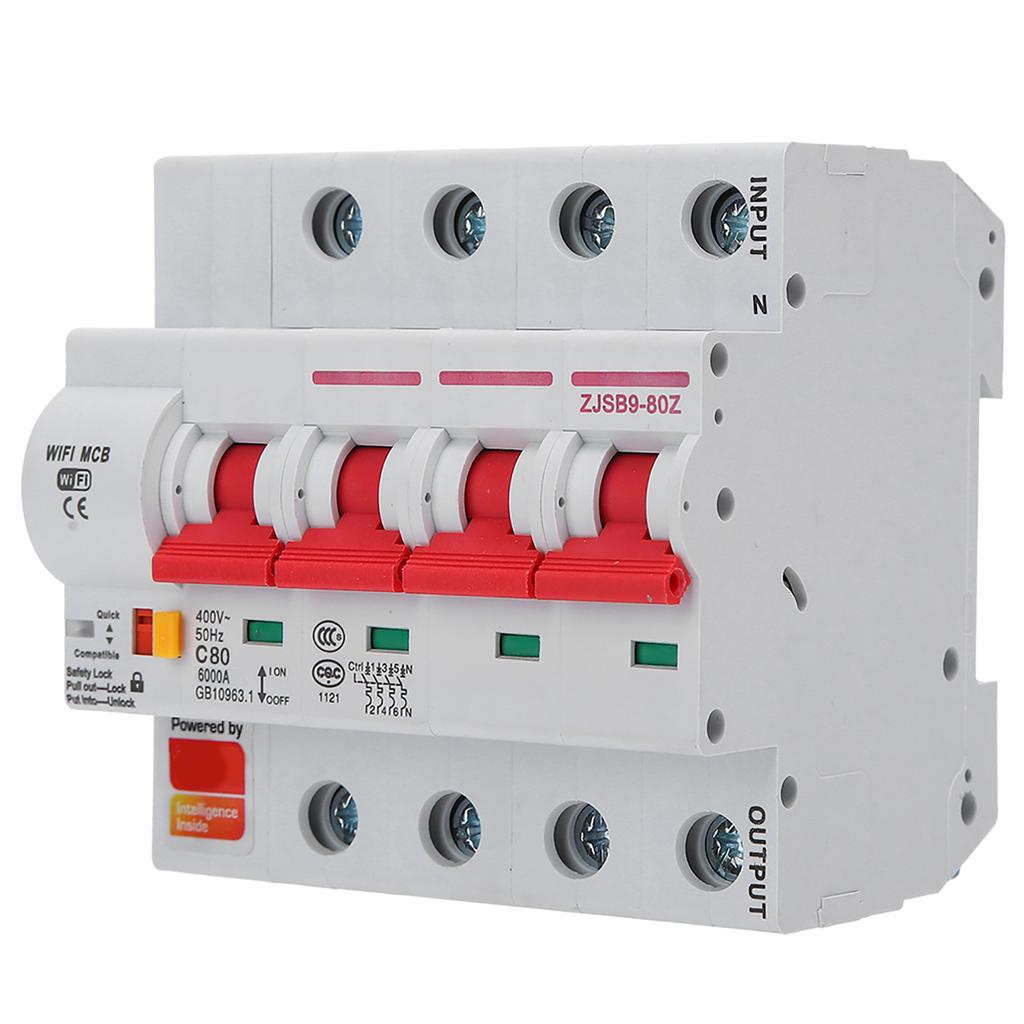 Smart WIFI Circuit Breaker Phone APP Remote Switch PA66DSM Flame Retardant Shell AC220V