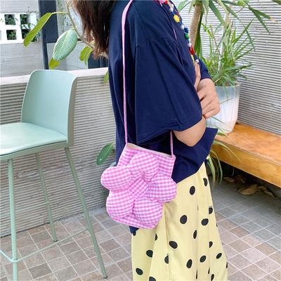 Sac messager fleuri petit sac pour femmes nouvelle mode été à carreaux sac pour téléphone portable décontracté polyvalent sac de navette