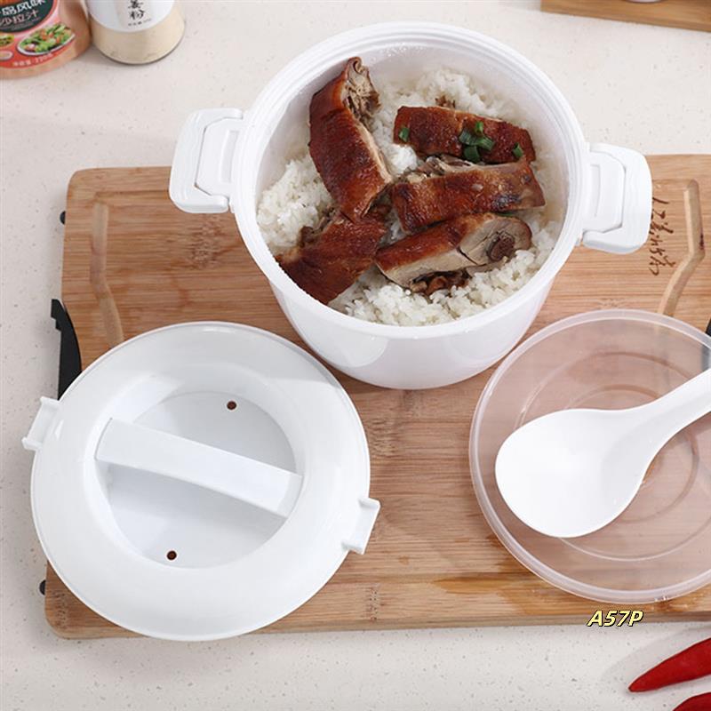 Microwave Rice Cooker Multifunctional Small Lunch Box Microwave Cooker Insulation Bento Lunch Box