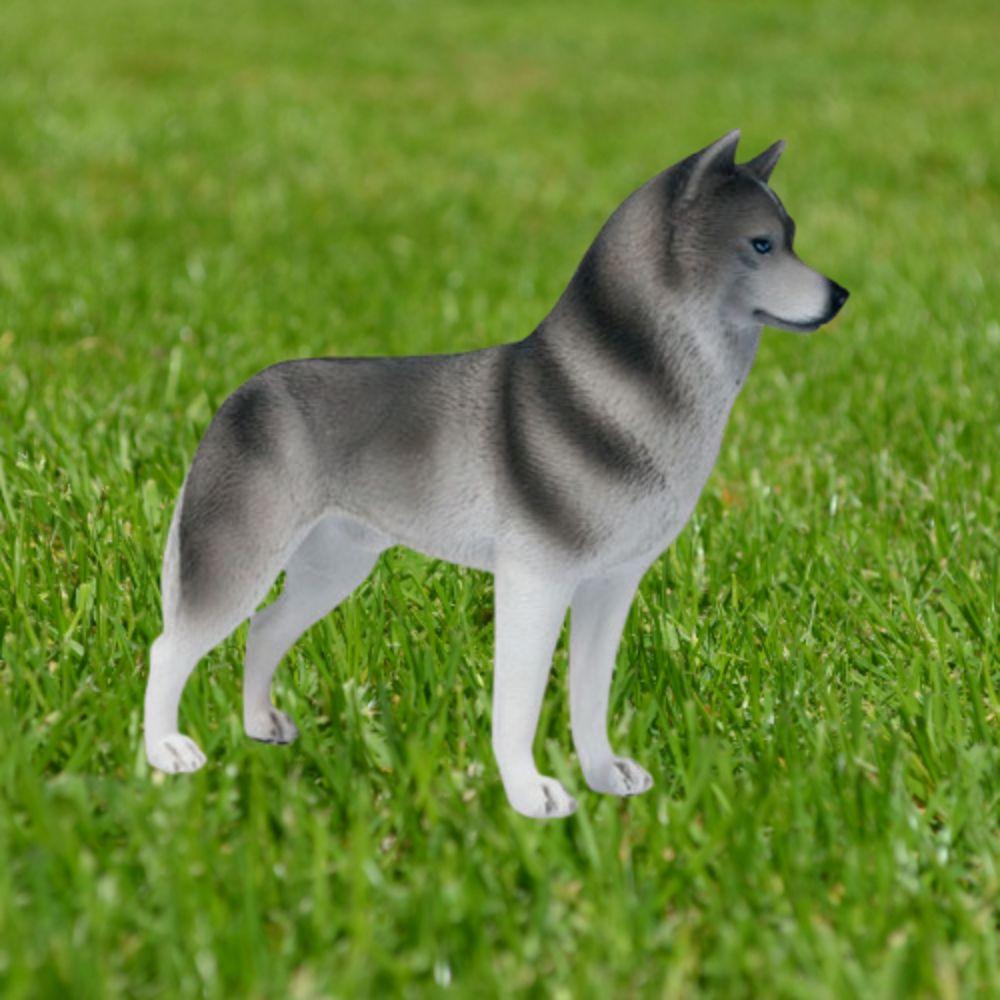 

Large Siberian Husky Model Realistic Animal Statue for Home Decor Office Display помаранчевий