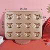 4/6/9/12 Even Bear Mold Baking Mold Pan Non-Stick Diy Cute Candy Cake Mold Tool Decoration Biscuit Candy Mold Baking Accessories