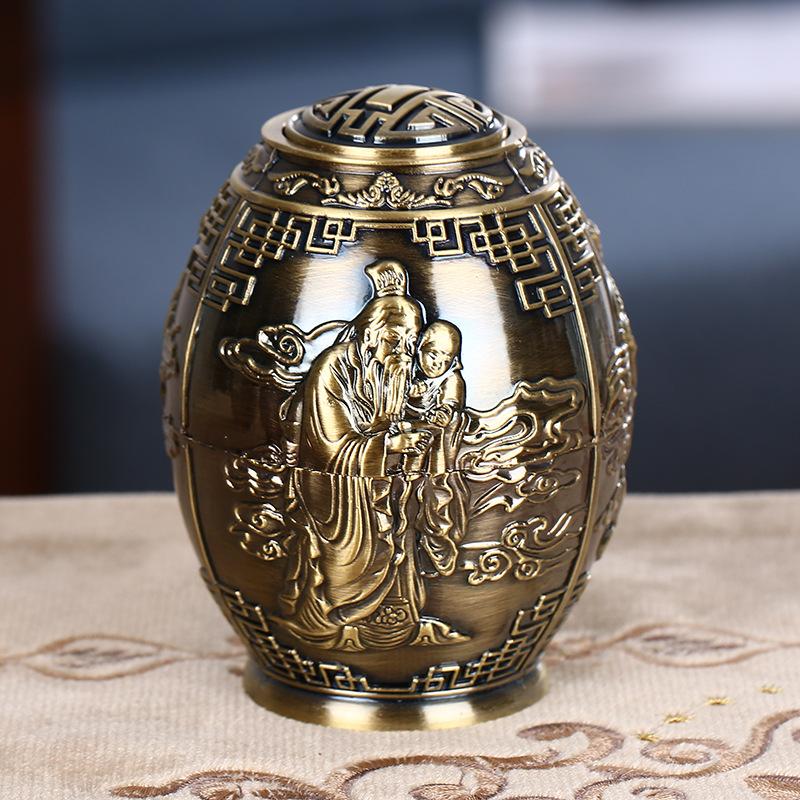 Fashion metal retro toothpick holder toothpick box European automatic toothpick box household storage decoration ornaments