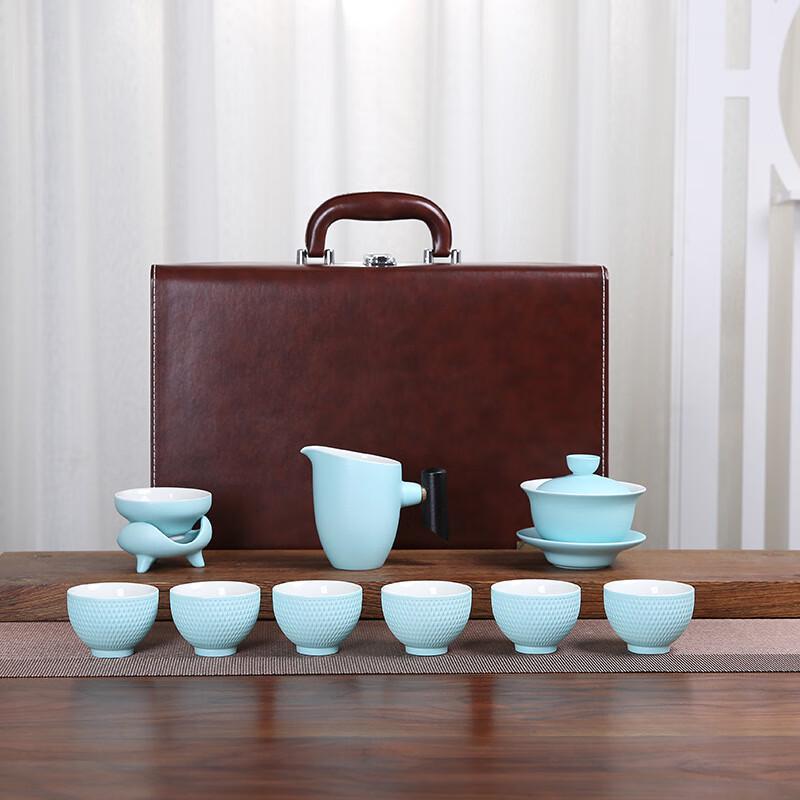 Chaxun Ceramic Stone Glaze Gaiwan Tea Set