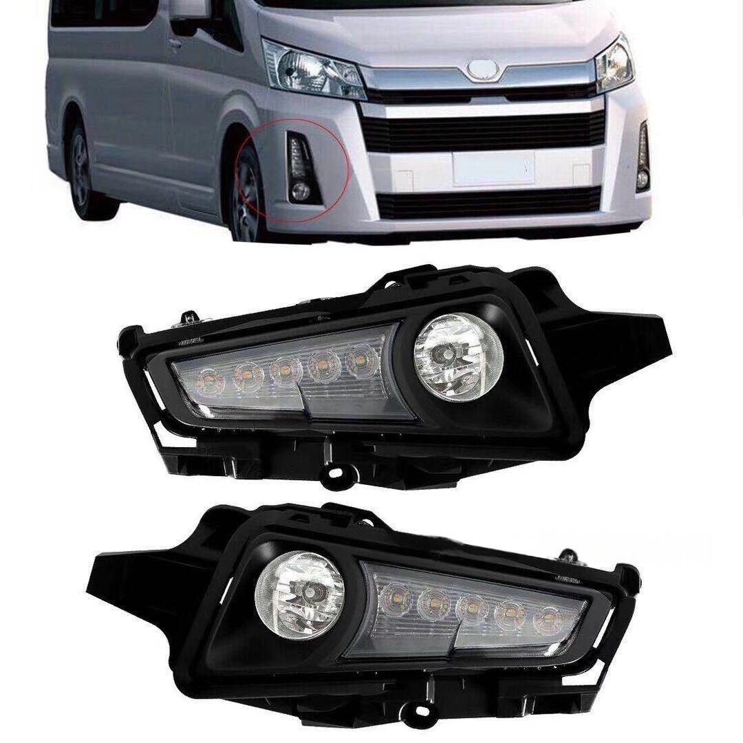 

LED Daytime Running Lights & Fog Light Assembly for 2019-2020 Toyota Hiace