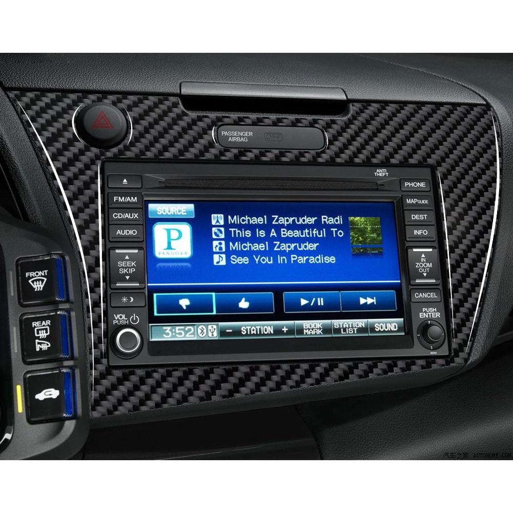 Black Car Interior Decoration Protection Carbon Fiber Sticker For Honda CR-Z 2011-2016 Auto Styling Accessories