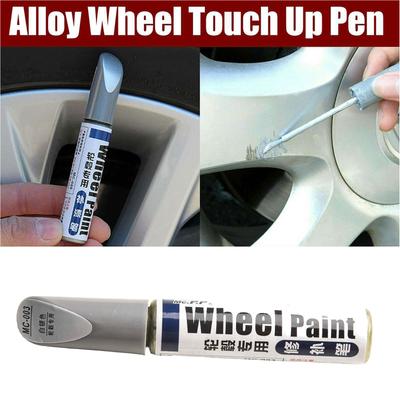 Alufelgen-Kratzerstift mit Pinsel zur Reparatur von Bordsteinkratzern - 12ml Präzisions-Autofelgenlackierwerkzeug für Aluminiumfelgen