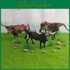 Modello in PVC di Animale da Fattoria Toro Longhorn del Texas Statuetta da Collezione per Esposizione Educativa
