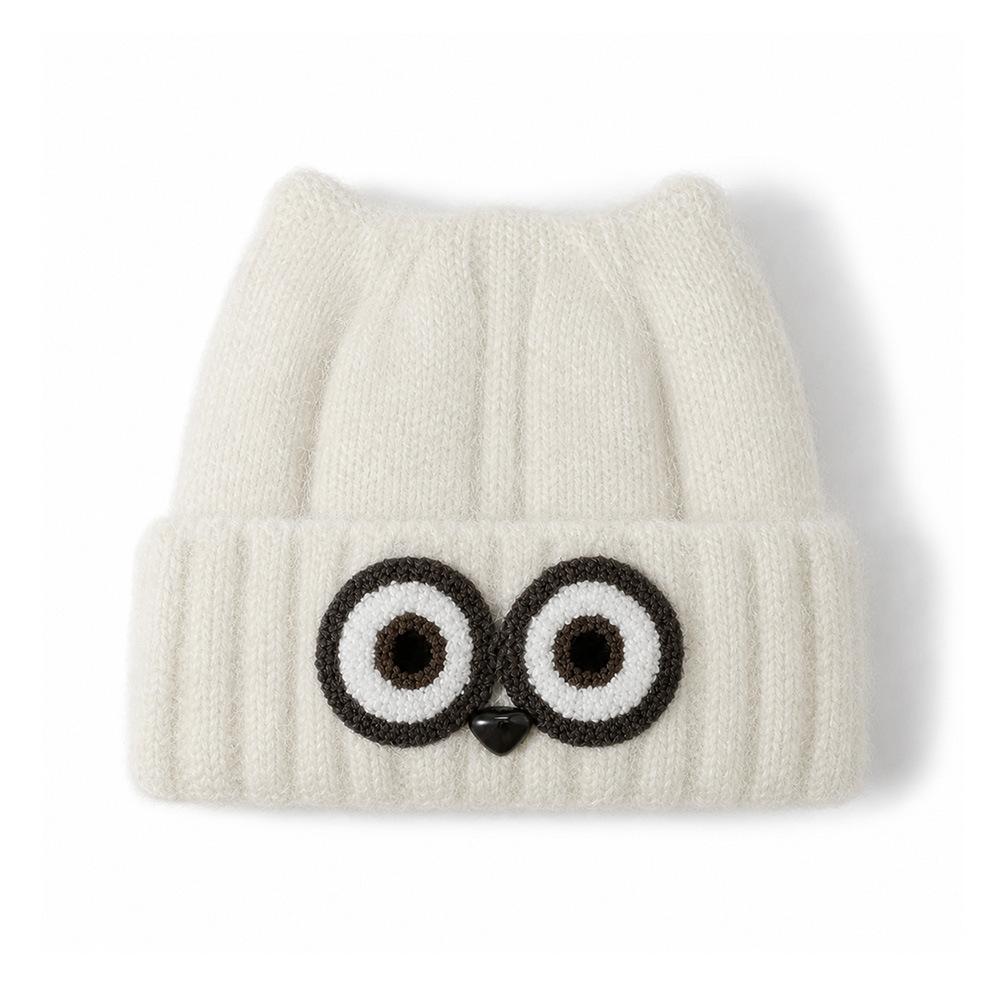 Winter hat fleece thickened windproof and cold protection ear protection knitted hat for men and women cute versatile warm and comfortable wool hat