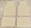 4pcs Coffee Color PU Leather Auto Car Floor Mats Front Rear Liner Weather Set