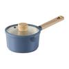 CAROTE One-handed Pot 16cm with Lid IH Compatible PFOA PFOS Free Saucepan Marble Coating Non-stick and Easy To Wash Single Pot Fried and Boiled Food