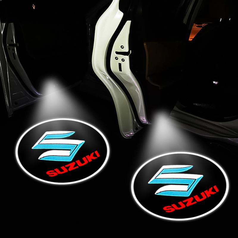 Car Door Lights Logo Projector Welcome For Suzuki Grand Swift Jimny Vitara Baleno SX4 Accessories