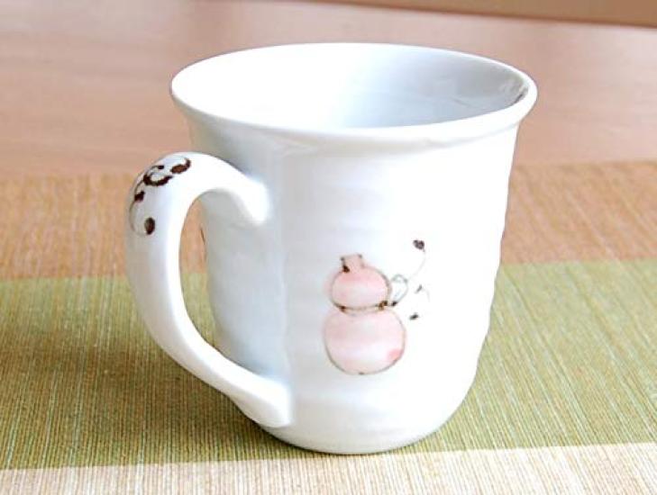 Ruhestandsgeschenk, Paar-Becher, Dankbarkeitsgeschenk, Ruhestandsgeschenk, Blume der guten Gesundheit, sechs Kürbisse, Arita Ware, hergestellt in Japan, für Geschenke