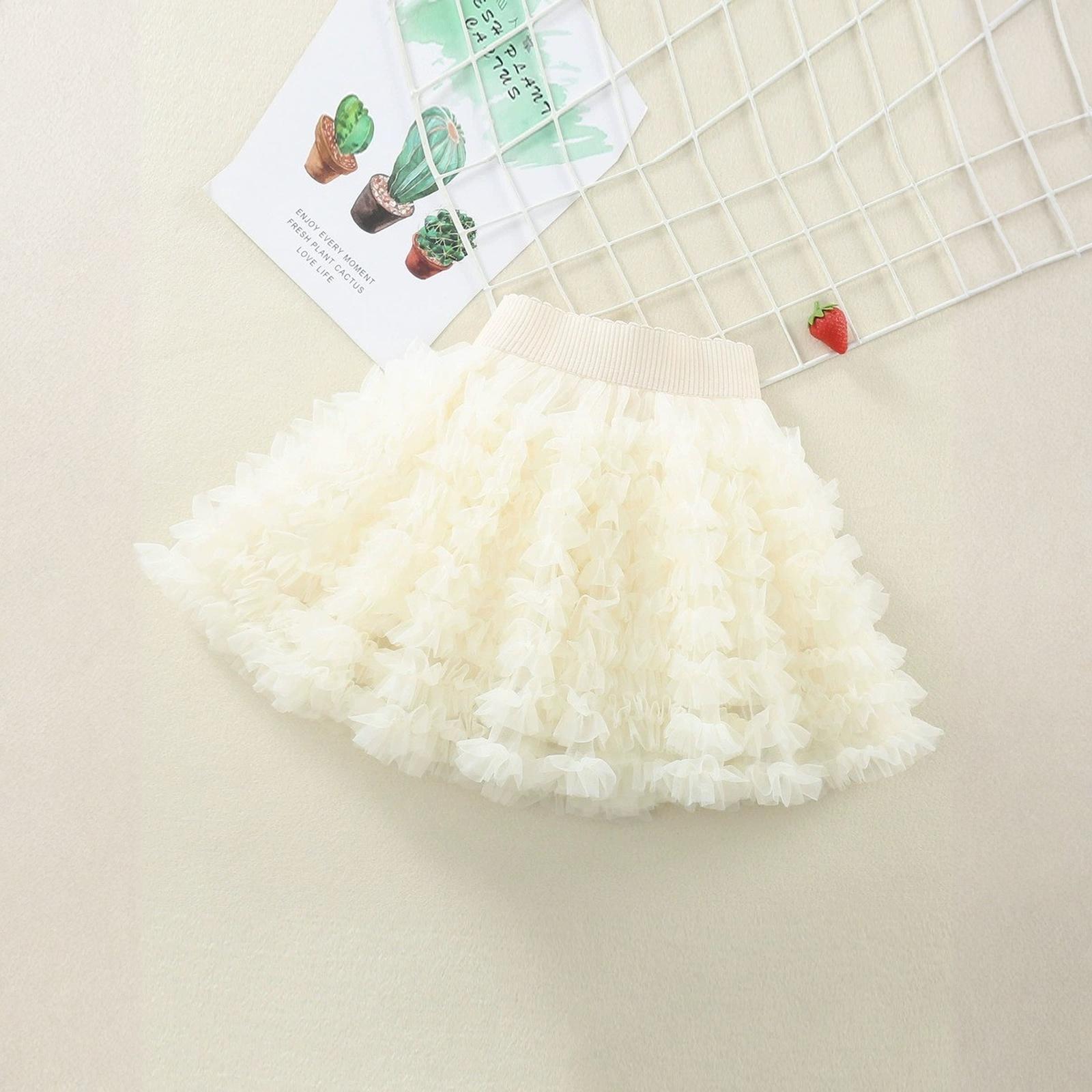 

Универсальная юбка принцессы для девочек - Пышная короткая юбка для детей 130 белый