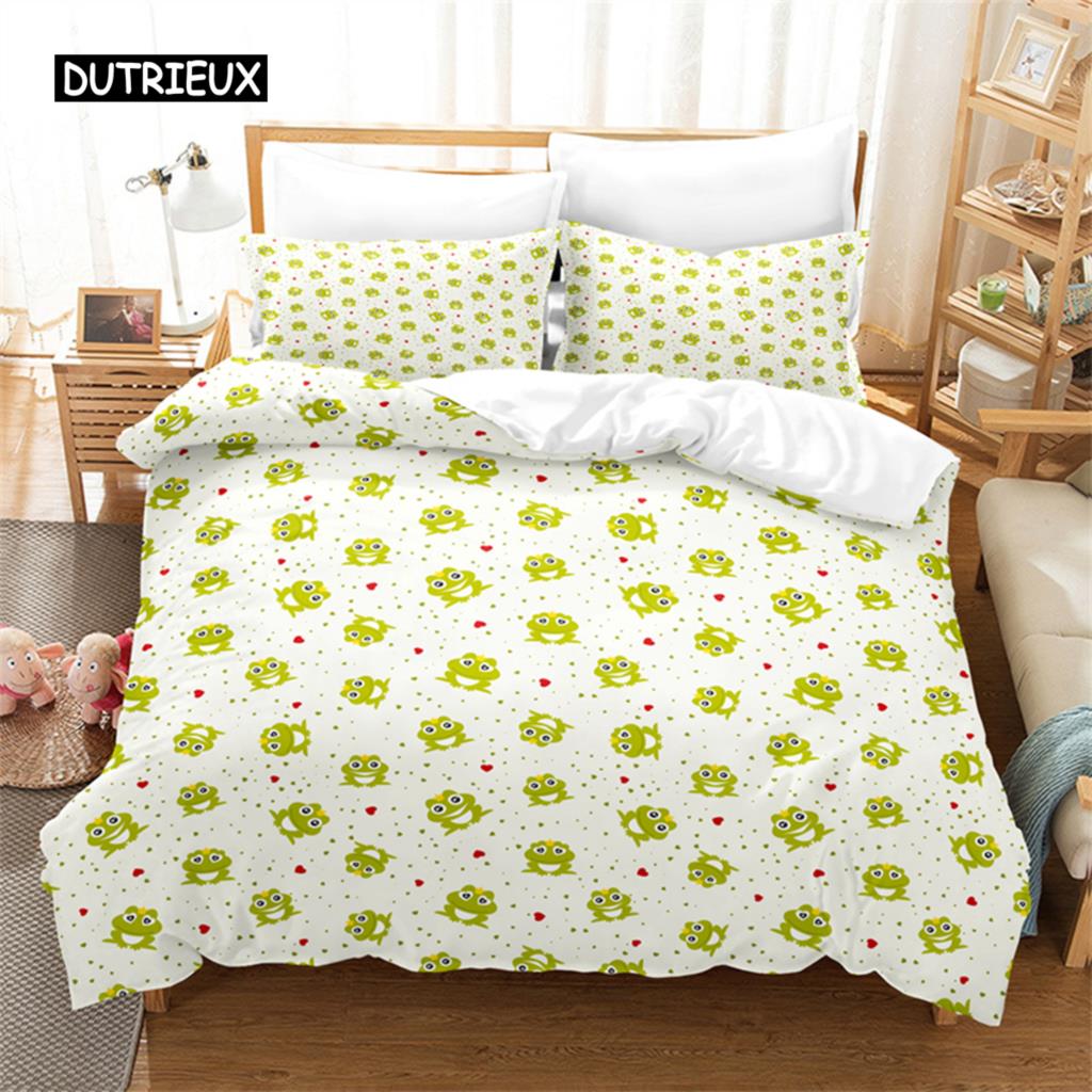 Simple Cartoon Pattern Bedding Set Duvet Cover Set 3d Bedding Digital Printing Bed Linen Queen Size Bedding Set Fashion Design