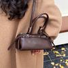 Elegant PU Handbag for Women Classic Barrel Shape Design with Dual Handles and Adjustable Shoulder Strap