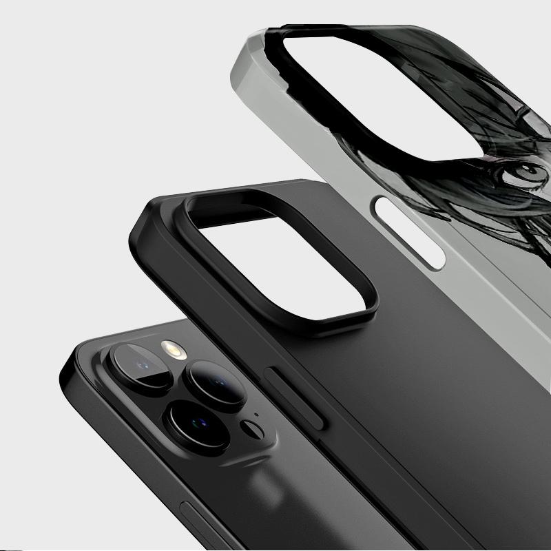 Sublimation Coated Glossy Phone Case Hard Plastic + Soft Shell Demon Slayer: Kimetsu no Yaiba Patterned Full Protective Back Cover for iPhone Samsung