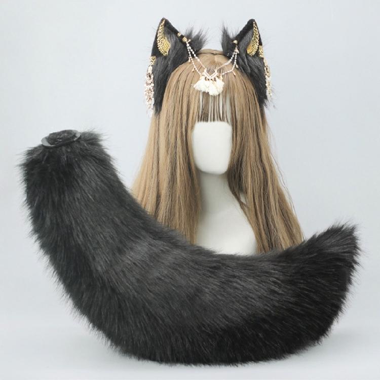 Wolf Cats Foxes Tail Wolf Ears Headbands Halloween Christmas Party Costume Toy Gift for Woman Man Cosplay