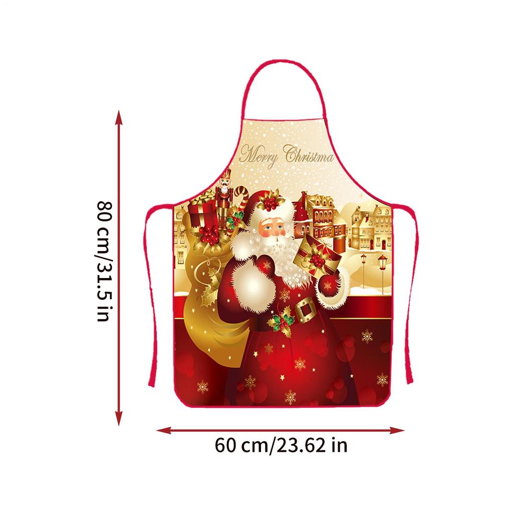 Weihnachtsschürzen für Frauen Koch Wasserdicht Lätzchen Küchenschürzen für Männer Frauen Bäckerin Ehefrau Ehemann Familie Backen Gartenarbeit Nähen