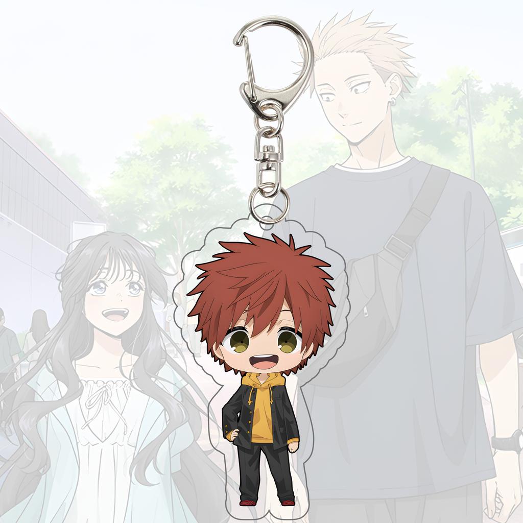 The Fragrant Flower Blooms with Dignity 10CM Acrylic chibi Keychain Figures Rintaro Kaoruko Waguri Cosplay Model Desk Decor Gift