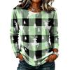 Women's Casual Long Sleeve Neck Christmas Print Top