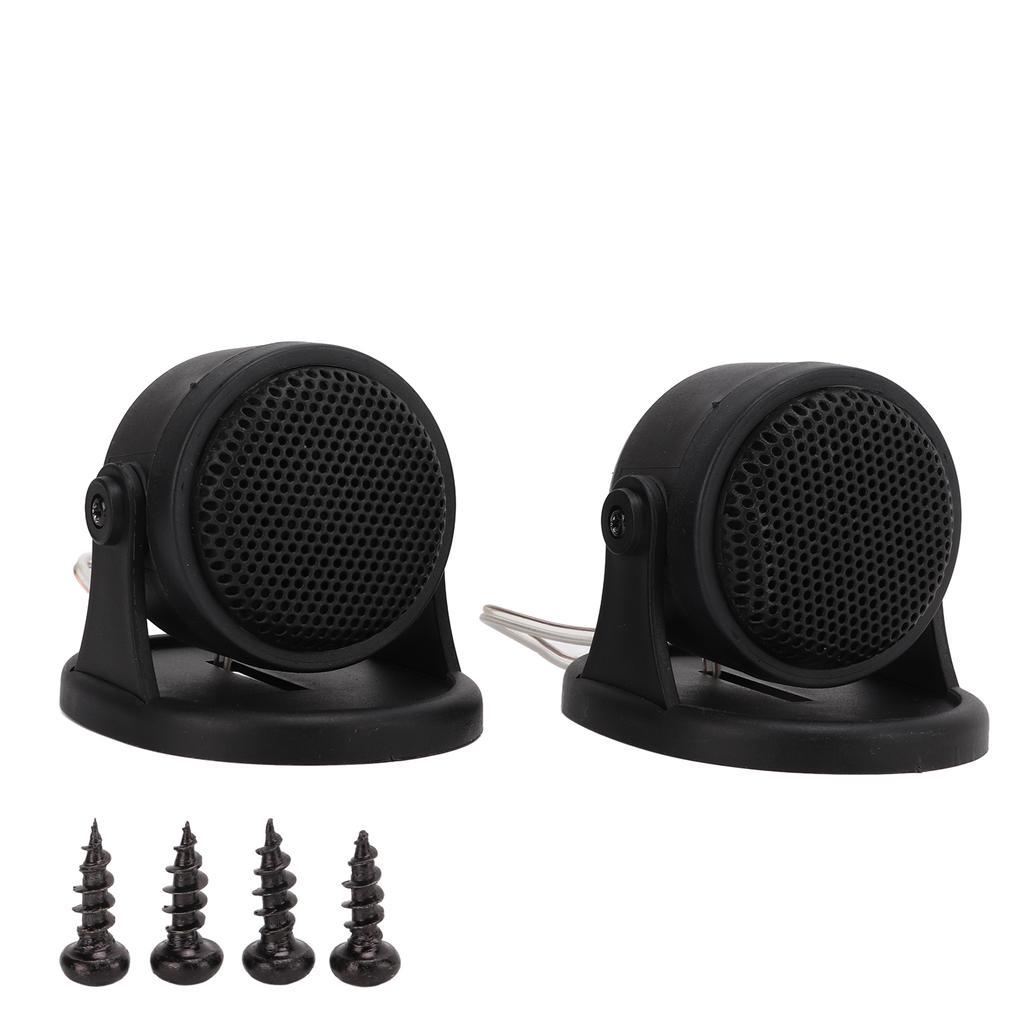 Pair Car Mini Tweeters Audio Speakers 101dB 5‑20KHz Silk Dome Black Universal with Screws