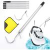 Flexible Swimming Pool Hook Device For Collecting Cleaners And Debris Constructed Of Durable Metal