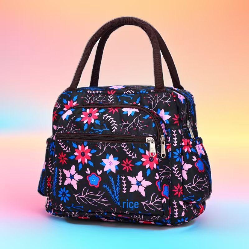 2025 High-End Multi-Pocket Floral Women's Tote Handbag