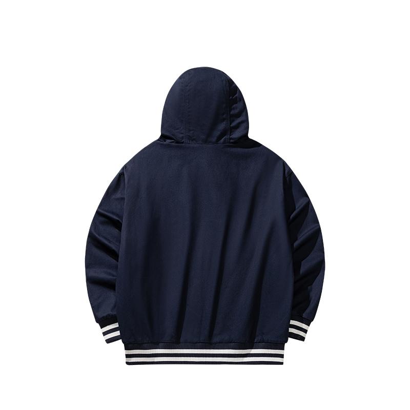 Anta Letter Color Block Zipper Hooded Versatile Casual Jacket Men Jackets 152548616-2