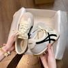 Women's Little White Shoes 2 Spring and Summer New Flat-bottomed Versatile Sports and Leisure Shallow Mouth Leather Board Shoes
