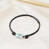 Jbans Classic Color Touch Ceramic Cube Pendant String Bracelet (C2501Ac1255_Bk)