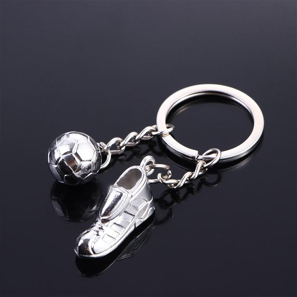 Small Pendant Soccer Shoes Key Rings Metal Chain Sport Hanging Keychain Football Key Chain