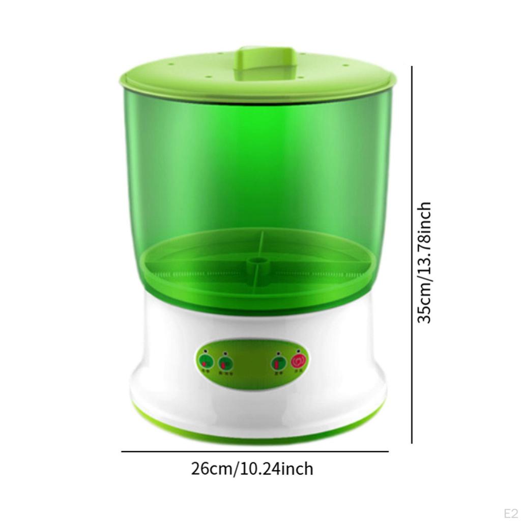 Nakličovač semen Domácí hydroponický klíčení Stroj na fazolové klíčky EU zástrčka Dvojité vrstvy