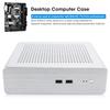 G60S HTPC Gehäuse Vollaluminium ATX Netzteil ITX Gehäuse für Desktop Computer(Silber USB 2.0)