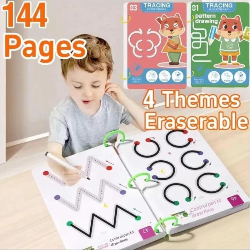 144Pages Tracing Book For Kids Erasable Coloring Book Writing Practice Workbook School Season Deal 144 Page Set