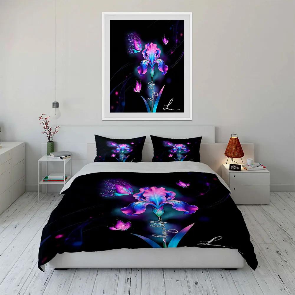 "Floral Butterfly Art Set Decoration" Soft Comfortable Duvet Cover Bedding Set Included 1*Duvet Cover & 2*Pillowcases gift