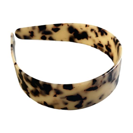 Dámský Vlasový Obruč Rozšířený Design Protiskluzové Zuby Čelenka Acetátová Deska Vysoká Pevnost