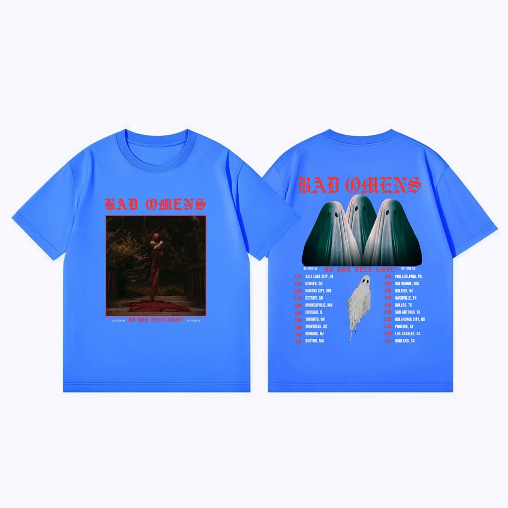 Bad Omens Do You Feel Love Tour 2026 Grafiska T-shirts Gotisk Vintage Kortärmad T-shirt Herr Dam Mode Casual Lös T-shirt