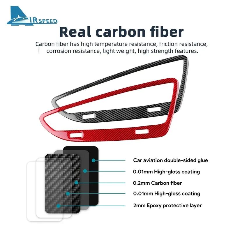 Real Soft Carbon Fiber Sticker LHD RHD Car Trument Air Outlet Frame For Alfa Romeo 159 2005-2018