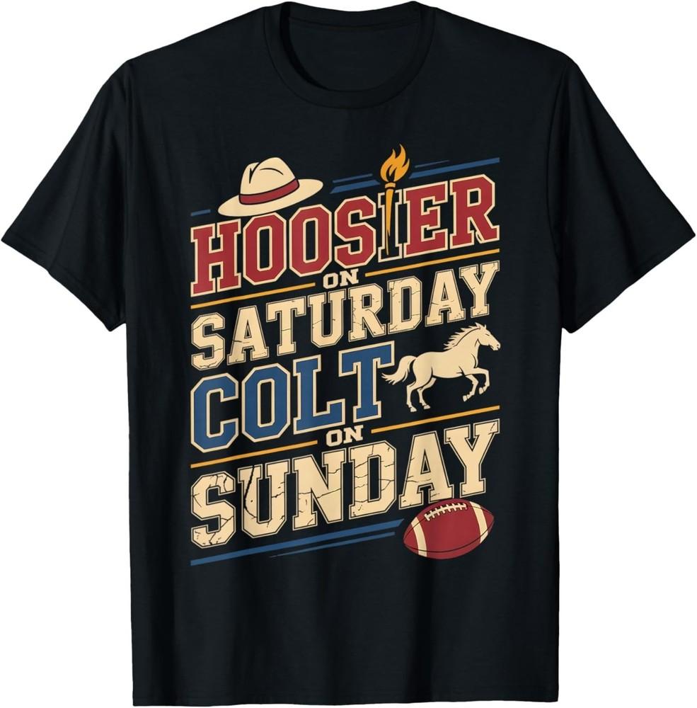 Hoosier-on Saturday Colt on Sunday Unisex T-Shirt XXXXL