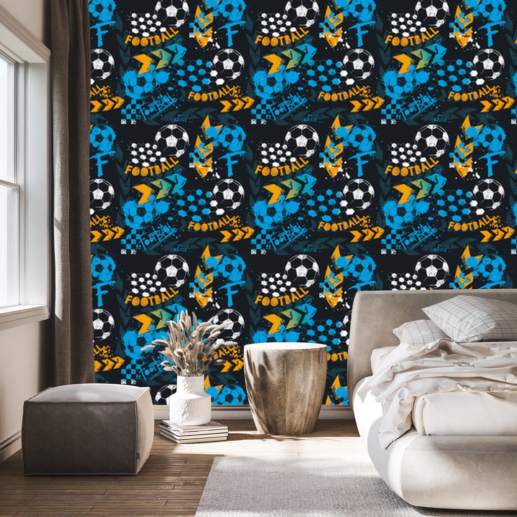 Wallpaper Wall and Football for Living Room and Bedroom 50x1000