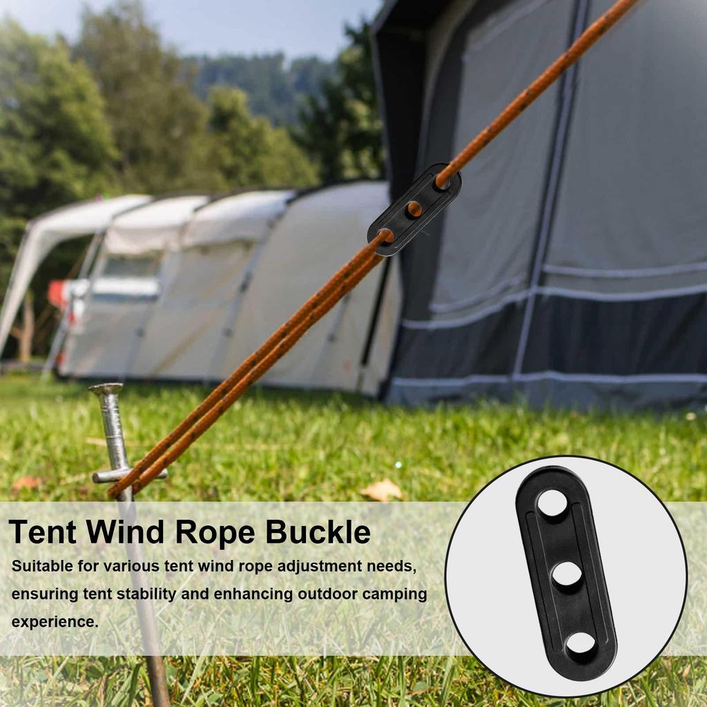 10 Stück Kunststoff 3 Löcher Campingzelt Zubehör Seil Befestiger Spanner Schloss Festziehhaken Windseile Schnalle