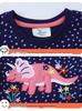 2026 Girls' Summer Cartoon Embroidery Dress: Stylish Academy Style for Kids