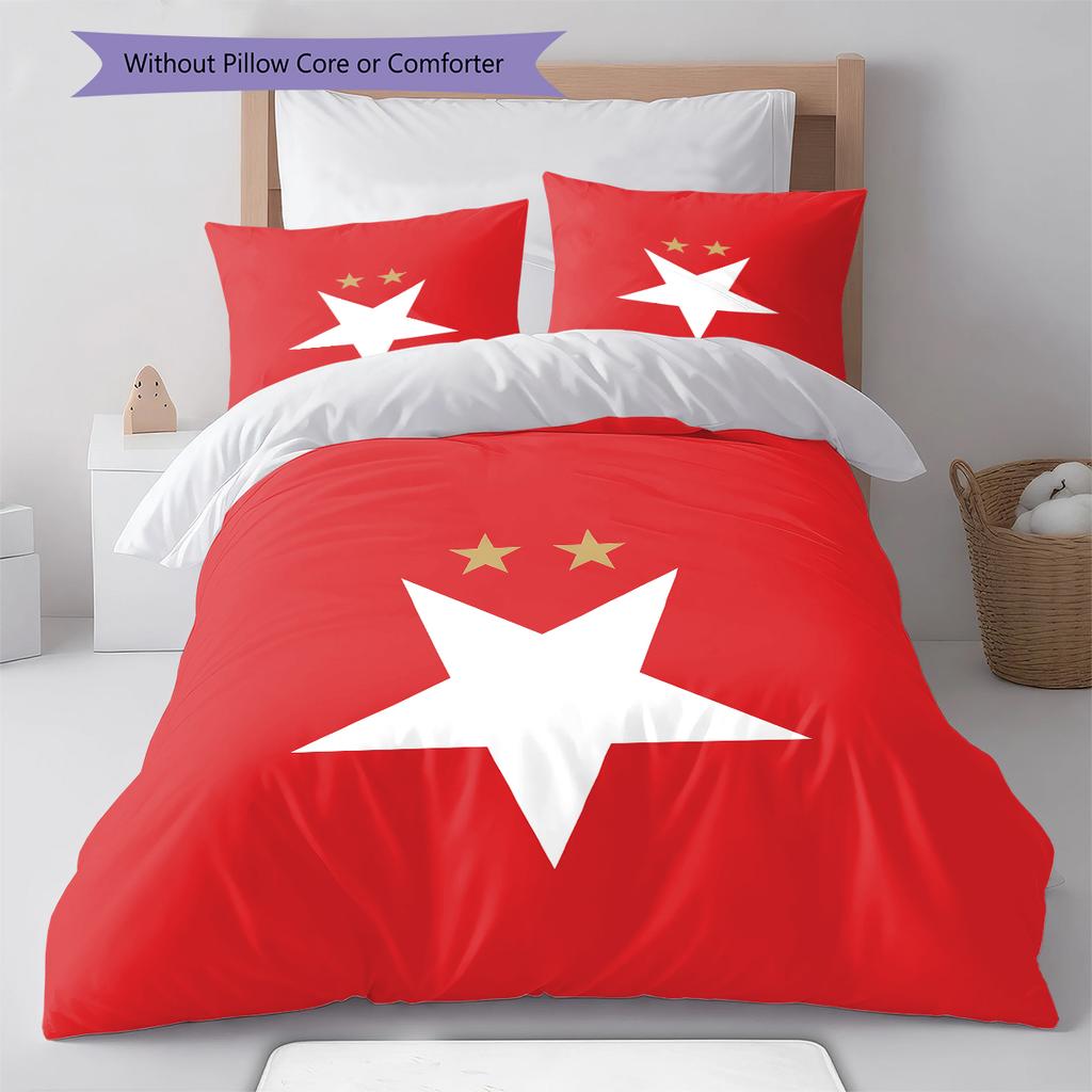 SK Prague Slavia Pattern Bedding,Quilt Set Quilt Cover Pillowcase Home Birthday Gift (1 * Duvet Cover + 2 * Pillowcase, Without Core)