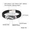 Classic Black Leather Scorpion Bracelet with Stainless Steel Magnetic Buckle