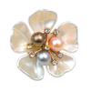 F26C 4Pcs Decorative Shirt Button Covers Pearls Rhinestones Embellished Cufflinks Clips For Shirt Jackets Dress Decoration