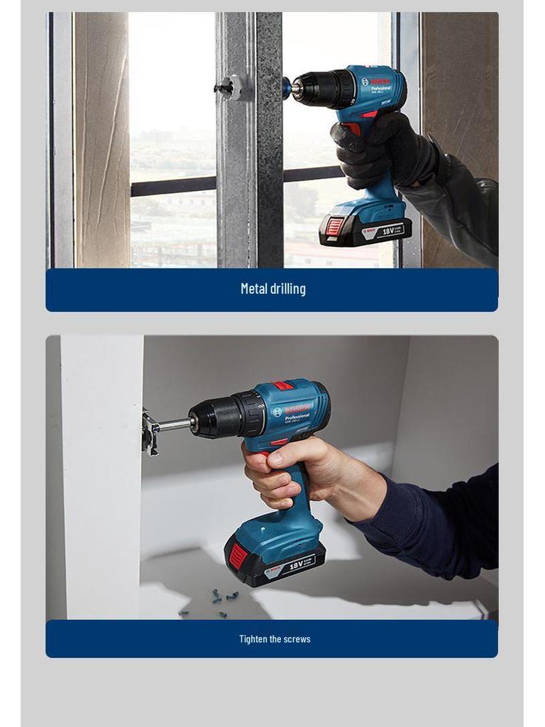 Bosch 18V Cordless Brushless Impact Driver Drill with Lithium-Ion Battery (GSR185/GSB185-Li)