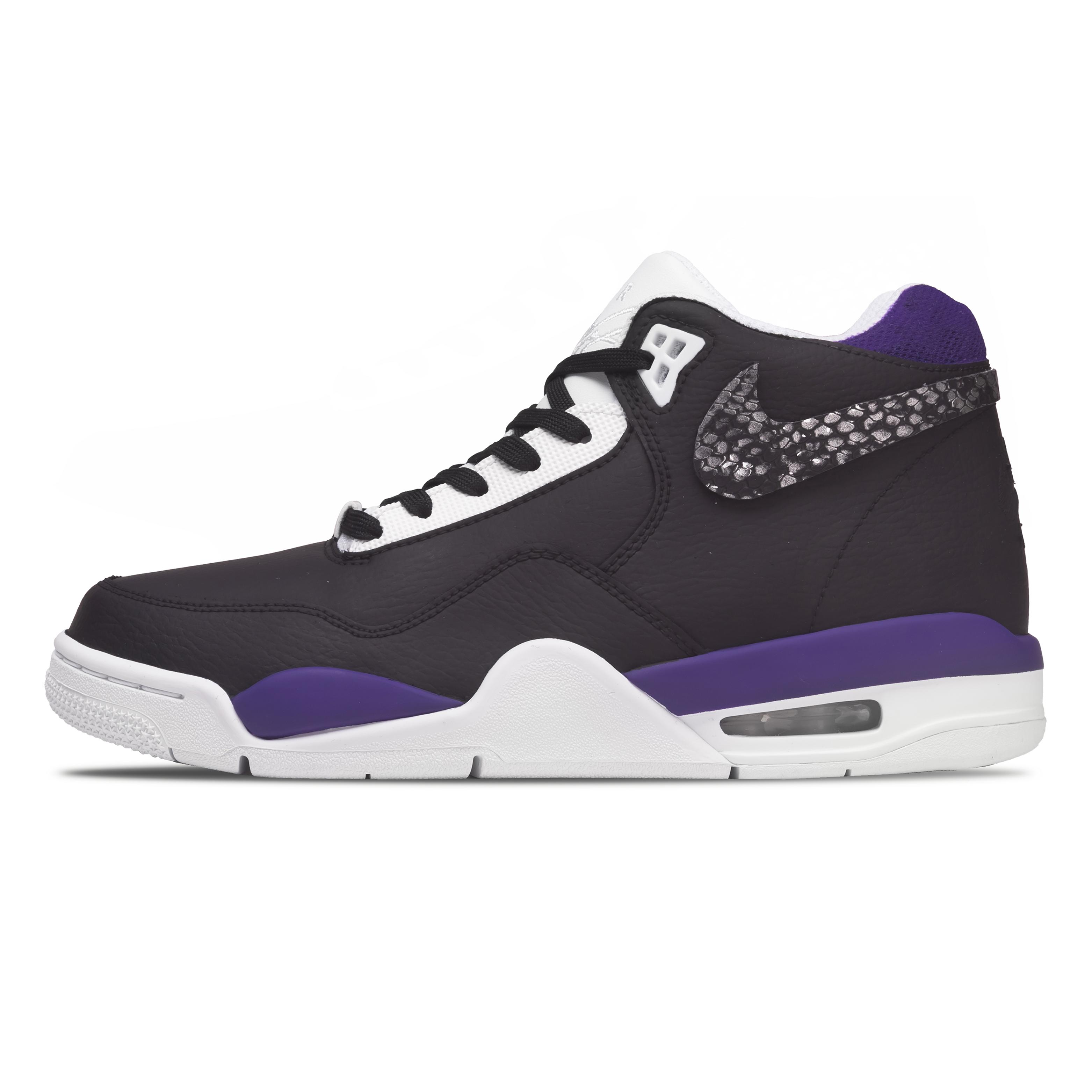 

Nike Flight Legacy Black Viper Abrasion Resistant Slip Resistant Mid top Vintage Basketball Shoes Unisex Black Purple BQ4212-101(Team73-) 42.5